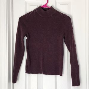 Brown Mock Neck Long Sleeve | Urban Outfitter